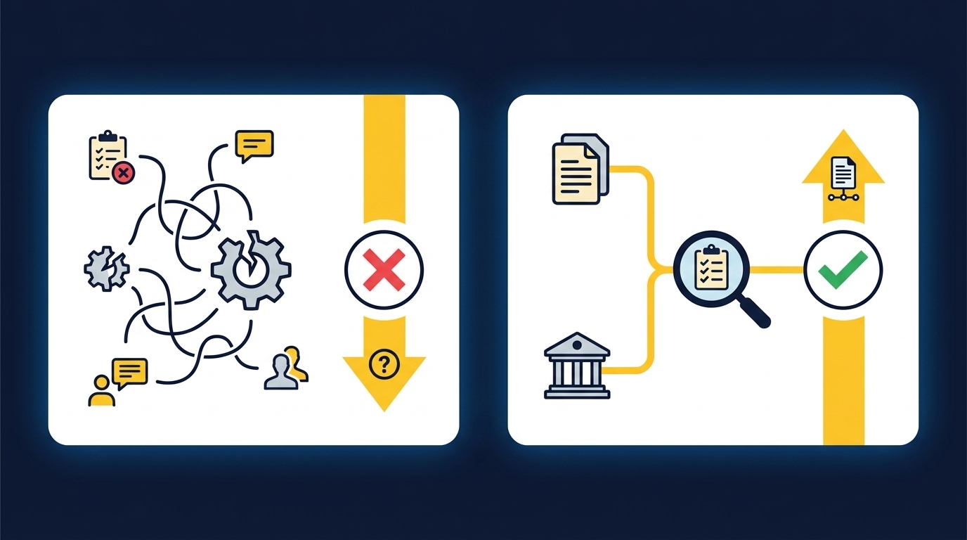 Why Close Checklists Break Before Review Starts concept illustration - Truewind