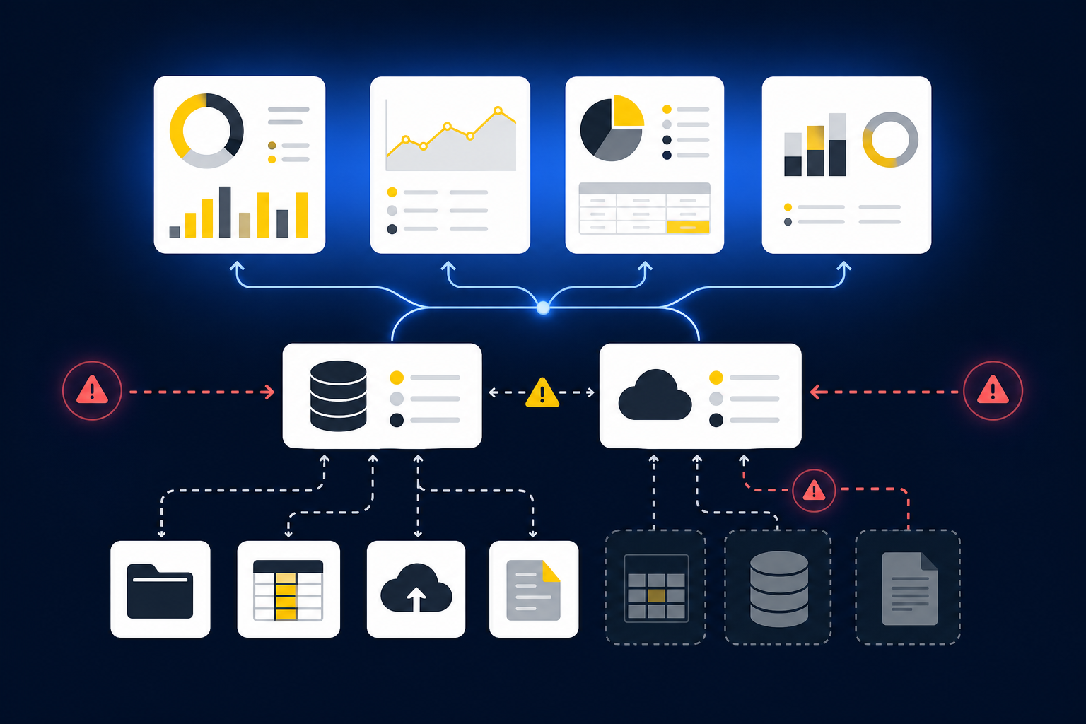 TL;DR: Reliable reporting starts upstream concept illustration - Truewind