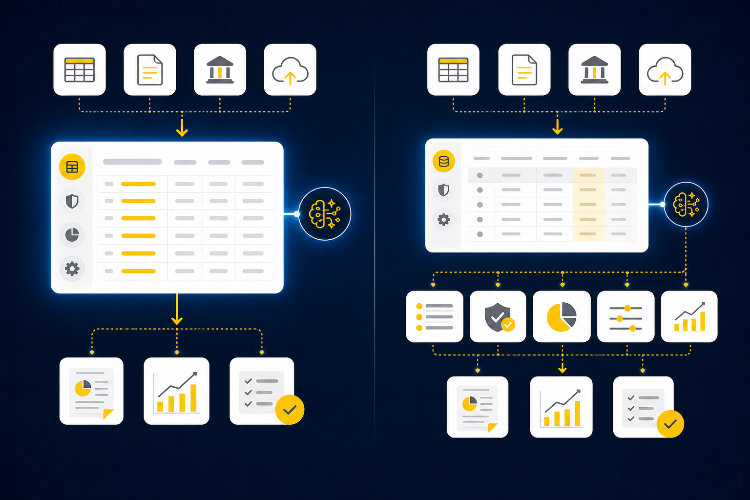 Two Different Approaches to AI Accounting Automation concept illustration - Truewind